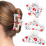 PANTIDE 3Pcs Nurse Cute Medical Heart Hair Claw Clips for Women Girls
