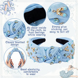 PANTIDE Blue Ballerina Jeweled Knotted Headband for Dancer Women Girls
