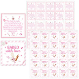 PANTIDE Cottage Food Law Labels Stickers - 1000 Count Baked with Love Adhesive Square Decal, Made in A Home Kitchen Inspection Statement for Bakery Small Business Packaging (1.5 x 1.5 Inch, Pink)