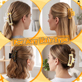 PANTIDE 4Pcs Childhood Cancer Awareness Hair Claw Clip for Women Girls