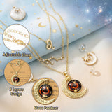 PANTIDE 3Pcs Leo Zodiac Crescent Moon Layer Necklaces for Women Girls