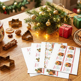 PANTIDE 108Pcs Christmas Stovetop Potpourri Tag Gift Stickers (Red White)