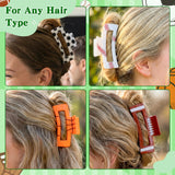 PANTIDE 4Pcs Sports Ball Hair Claw Clips for Women Girls - Football Basketball Soccer Baseball Rectangle Nonslip Hair Clips, Thin Thick Short Long Curly Hair Accessories, School Party Birthday Gift