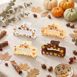 PANTIDE 4Pcs Fall Thanksgiving Pumpkin Spice Hair Claw Clip for Women Girl