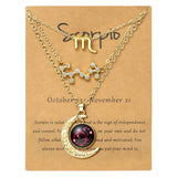 PANTIDE 3Pcs Scorpio Zodiac Crescent Moon Layer Necklaces for Women Girls