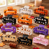PANTIDE 12Pcs Halloween Pumpkin Cute Ghost Hair Claw Clips for Women Girls