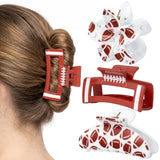 PANTIDE 3Pcs Football Sport Game Day Hair Claw Clips for Women Girls
