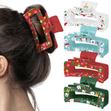 PANTIDE 4Pcs Christmas Dental Hair Claw Clips for Dentist Women Girls