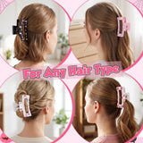 PANTIDE 4Pcs Pink Halloween Cute Ghost Hair Claw Clips for Women Girls