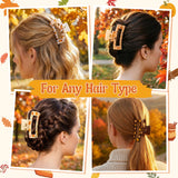 PANTIDE 4Pcs Fall Thanksgiving Pumpkin Spice Hair Claw Clip for Women Girl