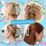 PANTIDE 4Pcs NICU Nurse Hair Claw Clips for Women Girls Midwife Doctor
