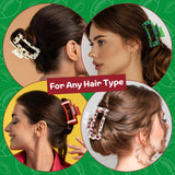 PANTIDE 4Pcs Football Hair Claw Clips for Women Girls - Sport Game Day Rectangle Nonslip Clips Hair Accessories for School Daily Football Party Favor Small Gifts Strong Hold for Thin Thick Curly
