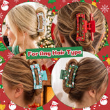 PANTIDE 4Pcs Christmas Dental Hair Claw Clips for Dentist Women Girls
