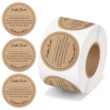 PANTIDE 500 Count Freshiess Scent Care Instruction Stickers (Natural Kraft)