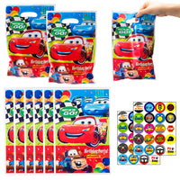 PANTIDE Race Car Goodies Candy Treat Bags, 50Pcs Race Car Plastic Bags with Stickers, Let’s Go Racing Birthday Party Favors Party Supplies for Kids Adults, Racing Theme Party Gift Bags with Handles