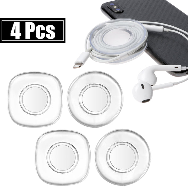 PANTIDE 4 Pack Nano Gel Pads Traceless Magic Stickers, Double-Sided Washable Reusable Universal Sticky Cell Phone Pads Car Phone Holder, Multi-Functional Non-Slip Mats Gripping Pads