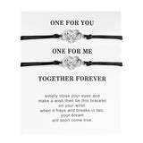 PANTIDE 2Pcs Pinky Promise Bracelets Adjustable Distance Matching Bracelets for Best Friends Couple Family Sisters Friendship Bracelets Birthday Gift for Girlfriend Boyfriend Teen Girls Women Men