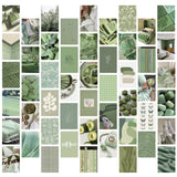 PANTIDE 50Pcs Sage Green Matcha Aesthetic Wall Collage Kit Poster Photo Dorm Trendy Cottagecore Wall Art Print Colorful Pictures Collage Avocado Green Room Bedroom Decor for Teen Girls Boys, 4x6 Inch