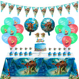 PANTIDE 36 Pieces Moana Party Decorations Supplies Kit - Including Double-Sided Latex Balloons, Foil Balloons, Cake & Cupcake Toppers, Banner Flag, Table Cover for Kids Birthday Party Baby Shower