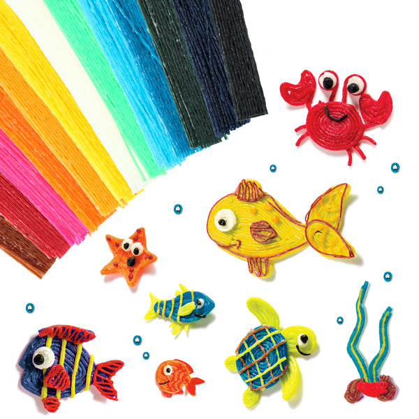 PANTIDE 500Pcs Wax Craft Sticks Kit for Kids, 6 Inch Bendable Colorful Sticky Sticks in Bulk, DIY Handmade Arts and Crafts Activity, Non-Toxic Wax Yarn Craft Supplies for Home Travel Class (13 Colors)