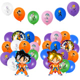 PANTIDE 56Pcs Dragon Ball Balloons Party Supplies Kit – DBZ Super Saiyan Goku Gohan Foil Balloons, 12 Inch Dragon Ball Printed Solid Color Latex Balloons, Dragon Ball Themed Birthday Party Decorations