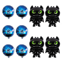 PANTIDE How to Train Your Dragon Party Supplies Balloons, 10 Pack Toothless Night Fury Balloons How to Train Your Dragon Themed Birthday Party Baby Shower Decorations