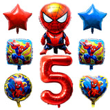 PANTIDE 8Pcs Spiderman Balloons 5th Birthday Kit- Avengers Theme Birthday Party Supplies Decorations Balloons Bundle for Baby Boys, Perfect for Kids’ Superhero Theme Party Favors Party Foil Balloons