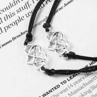 PANTIDE 2Pcs Pinky Promise Bracelets Adjustable Distance Matching Bracelets for Best Friends Couple Family Sisters Friendship Bracelets Birthday Gift for Girlfriend Boyfriend Teen Girls Women Men