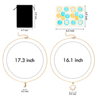 PANTIDE 2Pcs Sun and Moon Necklaces for Women Girls, Initial Gold Plated Necklace Friendship Pendant Necklace Exquisite Jewelry Birthday Gift for Women Teen Girls Christmas Anniversary Valentine's Day