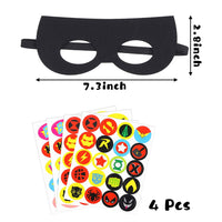 PANTIDE 24Pcs DIY Superhero Masks,Multicolored Superhero Party Supplies for Kids