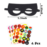 PANTIDE 24Pcs DIY Superhero Masks,Multicolored Superhero Party Supplies for Kids