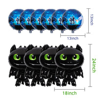 PANTIDE How to Train Your Dragon Party Supplies Balloons, 10 Pack Toothless Night Fury Balloons How to Train Your Dragon Themed Birthday Party Baby Shower Decorations