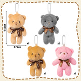 PANTIDE 87Pcs Bear Party Favors Supplies Set – Included Stuffed Plush Bear Vinyl Stickers Keychains Badges Silicone Wristbands Bracelets for Birthday Gifts Baby Shower Wedding Classroom Rewards