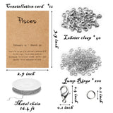PANTIDE 48Pcs Twelve Constellation Charm DIY Jewelry Making Kit for Women Girls Zodiac Layer Sign Old English Letter Horoscope Pendant with Necklace Display Cards Alloy Chain Lobster Clasps Jump Rings