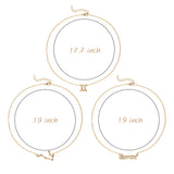 PANTIDE 3Pcs Gemini Zodiac Layer Necklaces for Women Girls Retro Gold Plated 12 Constellation Pendant Letter Necklaces Exquisite Letter Horoscope Old English Zodiac Sign Necklace Jewelry Birthday Gift