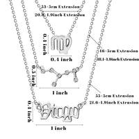 PANTIDE 12 Pcs Constellation Zodiac Layer Horoscope Necklaces Bracelet Earrings Jewelry for Women Initial 14K Gold Rose Gold Silver Plated 12 Constellation Charm Adjustable Accessories Gift with Cards