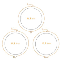 PANTIDE 3Pcs Taurus Zodiac Layer Necklaces for Women Girls Retro Gold Plated 12 Constellation Pendant Letter Necklaces Exquisite Letter Horoscope Old English Zodiac Sign Necklace Jewelry Birthday Gift