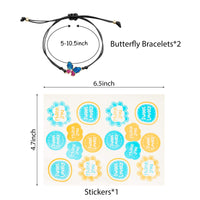 PANTIDE 2Pcs Pinky Promise Bracelets Adjustable Distance Matching Bracelets for Best Friends Couple Family Sisters Friendship Bracelets Birthday Gift for Girlfriend Boyfriend Teen Girls Women Men