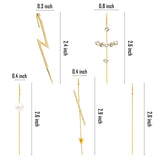 PANTIDE 5Pcs Ear Cuffs Crawler Hook Earrings for Women Girls, Gold Hypoallergenic Piercing Ear Wrap Climbers Earrings, Fashion Classic Sparkling Jewelry Gifts for Birthday Valentine’s Day Anniversary