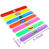 PANTIDE DIY Superhero Slap Bracelets Party Favor with Superhero Stickers for Kids Boys&Girls Birthday Party Supplies Birthday Gifts Class Prizes-48 Pack