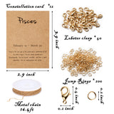 PANTIDE 48Pcs Twelve Constellation Charm DIY Jewelry Making Kit for Women Girls Zodiac Layer Sign Old English Letter Horoscope Pendant with Necklace Display Cards Alloy Chain Lobster Clasps Jump Rings