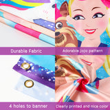 PANTIDE JoJo Toss Games with 4 Bean Bags, JoJo Indoor Outdoor Party Games, JoJo Themed Birthday Party Decoration Supplies, Great Throwing Games Large Banner for Kids and Adults