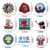 PANTIDE 53Pcs Grateful Bears Stickers Vinyl Waterproof Dancing Rock Band Bears Stickers for Laptop Bottles Skateboard Vehicles Electric Guitar Bass Drum Phone Cartoon Bears Graffiti Decals Gift