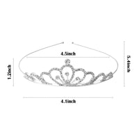 PANTIDE 6 Pieces Crystal Tiara Crown for Women Girls Princess Elegant Crown, Alloy Silver Rhinestone Diamond Bead Headband, Exquisite Hair Jewelry Head Accessories for Wedding Prom Birthday Party