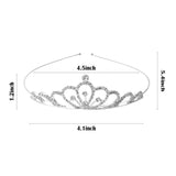 PANTIDE 6 Pieces Crystal Tiara Crown for Women Girls Princess Elegant Crown, Alloy Silver Rhinestone Diamond Bead Headband, Exquisite Hair Jewelry Head Accessories for Wedding Prom Birthday Party