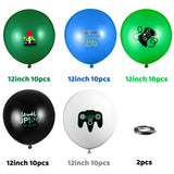 PANTIDE 52 Packs Video Game Balloons for Party - 12 Inch Game Controller Latex Balloons Bouquet with Ribbons, Level Up Game On Birthday Party Decorations Supplies for Kids Boys, 5 Different Patterns