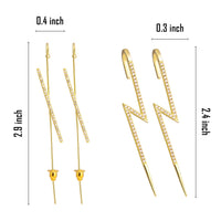 PANTIDE 4Pcs Ear Cuffs Crawler Hook Earrings for Women Girls, Gold Hypoallergenic Piercing Ear Wrap Climbers Earrings, Fashion Classic Sparkling Jewelry Gifts for Birthday Valentine’s Day Anniversary