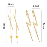 PANTIDE 4Pcs Ear Cuffs Crawler Hook Earrings for Women Girls, Gold Hypoallergenic Piercing Ear Wrap Climbers Earrings, Fashion Classic Sparkling Jewelry Gifts for Birthday Valentine’s Day Anniversary