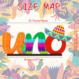 PANTIDE Mexican Fiesta One UNO Letter Sign Wooden Table Centerpiece Taco Bout 1st Table Sign for Baby Boy Girl Cinco De Mayo First Birthday Party Supplies Decoration Baby Shower Cake Smash Photo Props