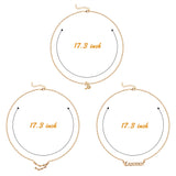 PANTIDE 3Pcs Constellation Zodiac Layer Necklaces for Women Girls, Retro Gold Plated 12 Constellation Pendant Necklace Exquisite Letter Horoscope Old English Zodiac Sign Necklace Jewelry Birthday Gift